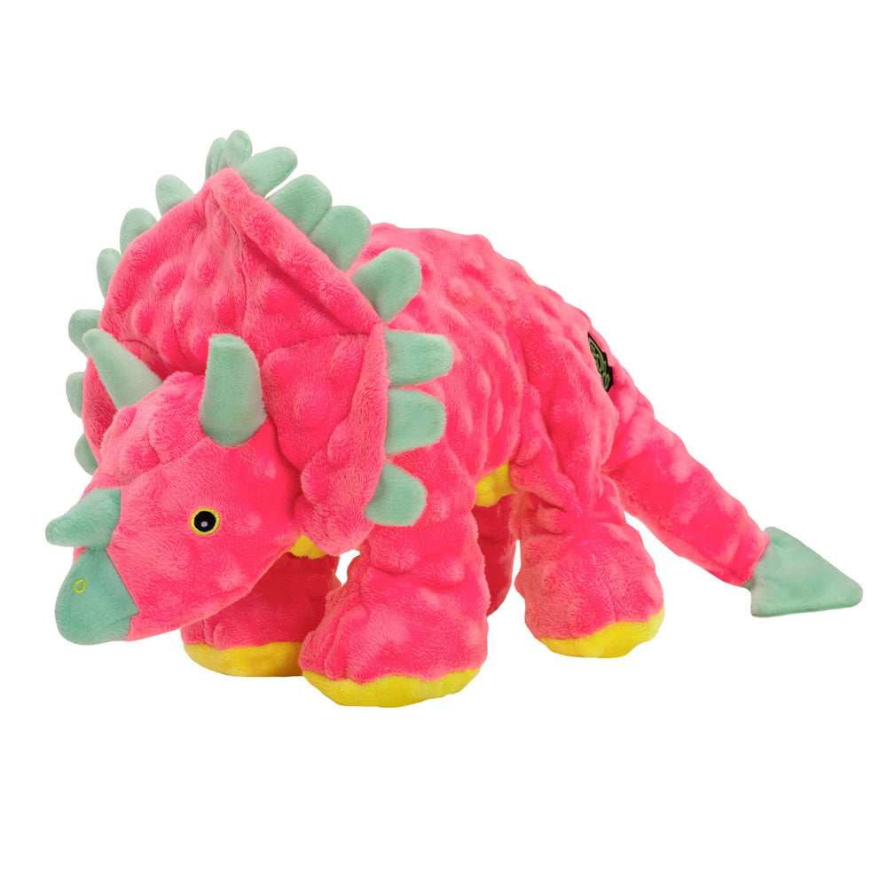 goDog Dinos Frills reinforced seams support long-lasting solo play.