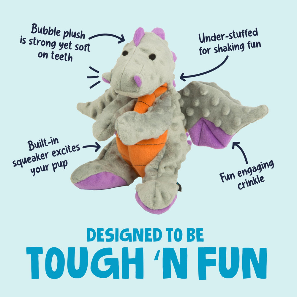 goDog Dragons chew guard quilted mesh adds durability for tough chewers.