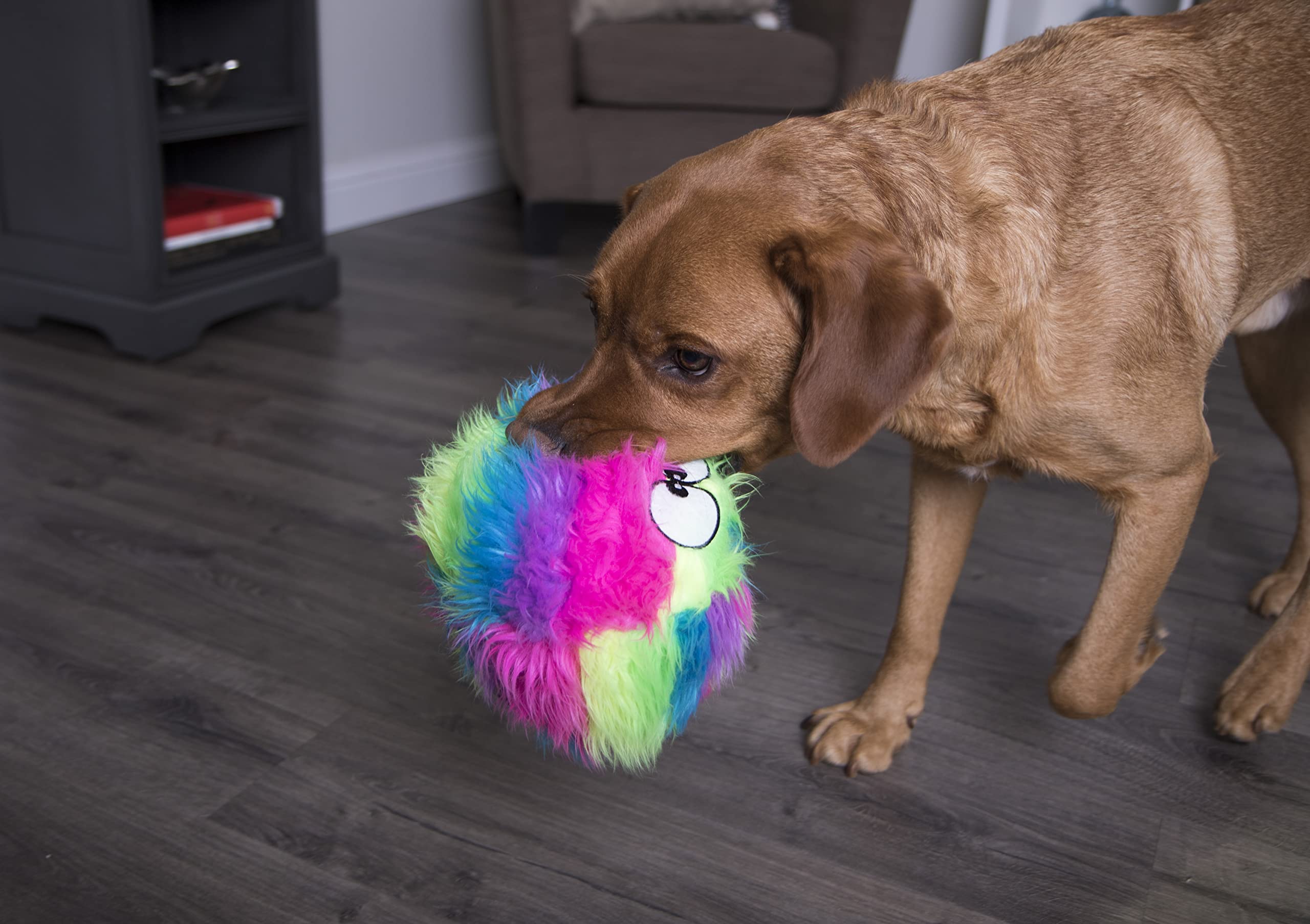 goDog Furballz round ball shape ready for tossing and retrieving
