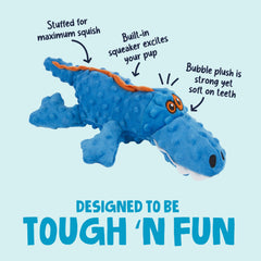 goDog Gators Chew Guard technology close-up highlights durable lining for tough play.