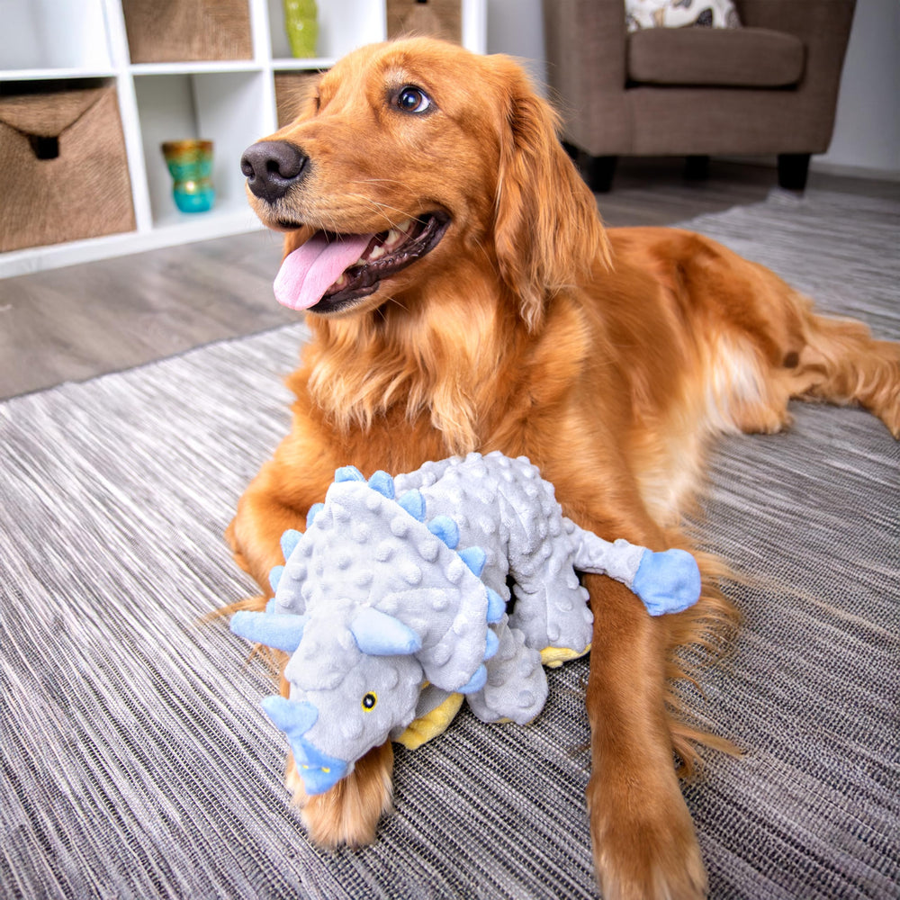 GoDog Large gray size suitable for medium to large dogs for hearty play.