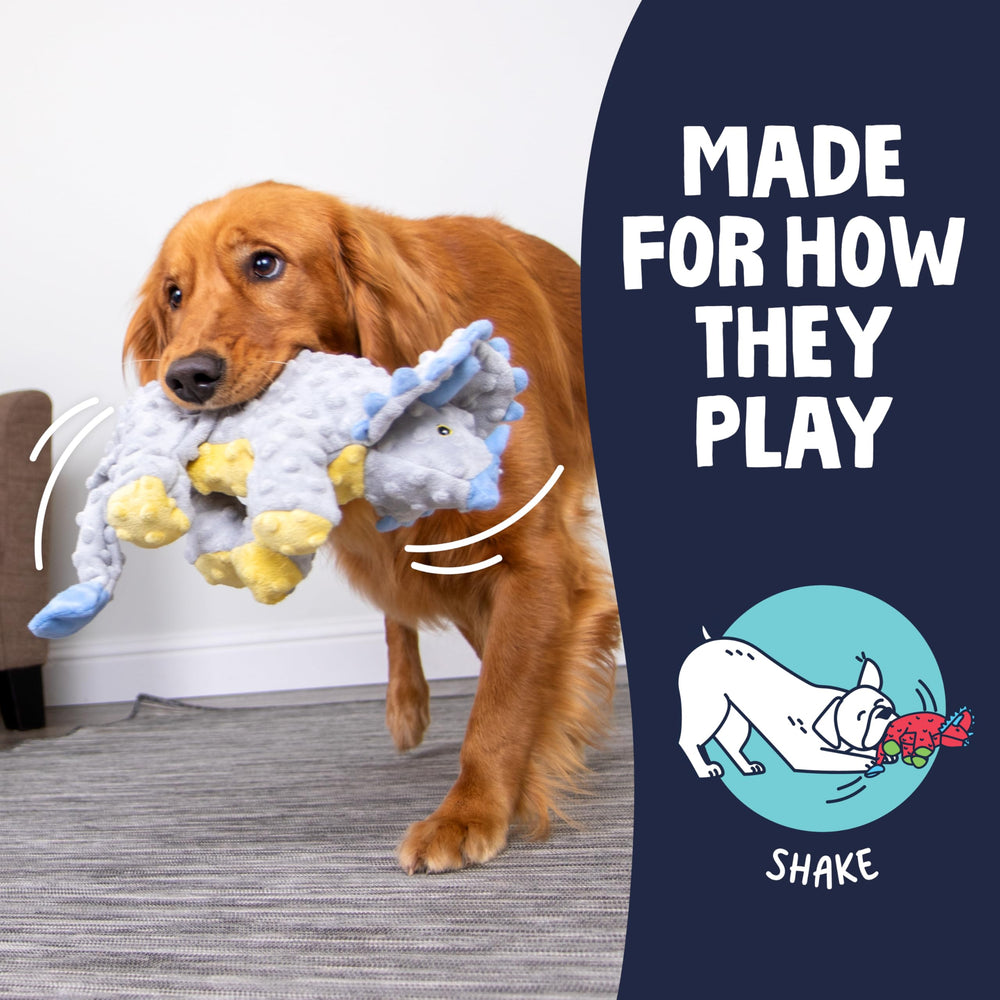 GoDog Minimal stuffing creates a floppy, fetch‑friendly feel for dogs.