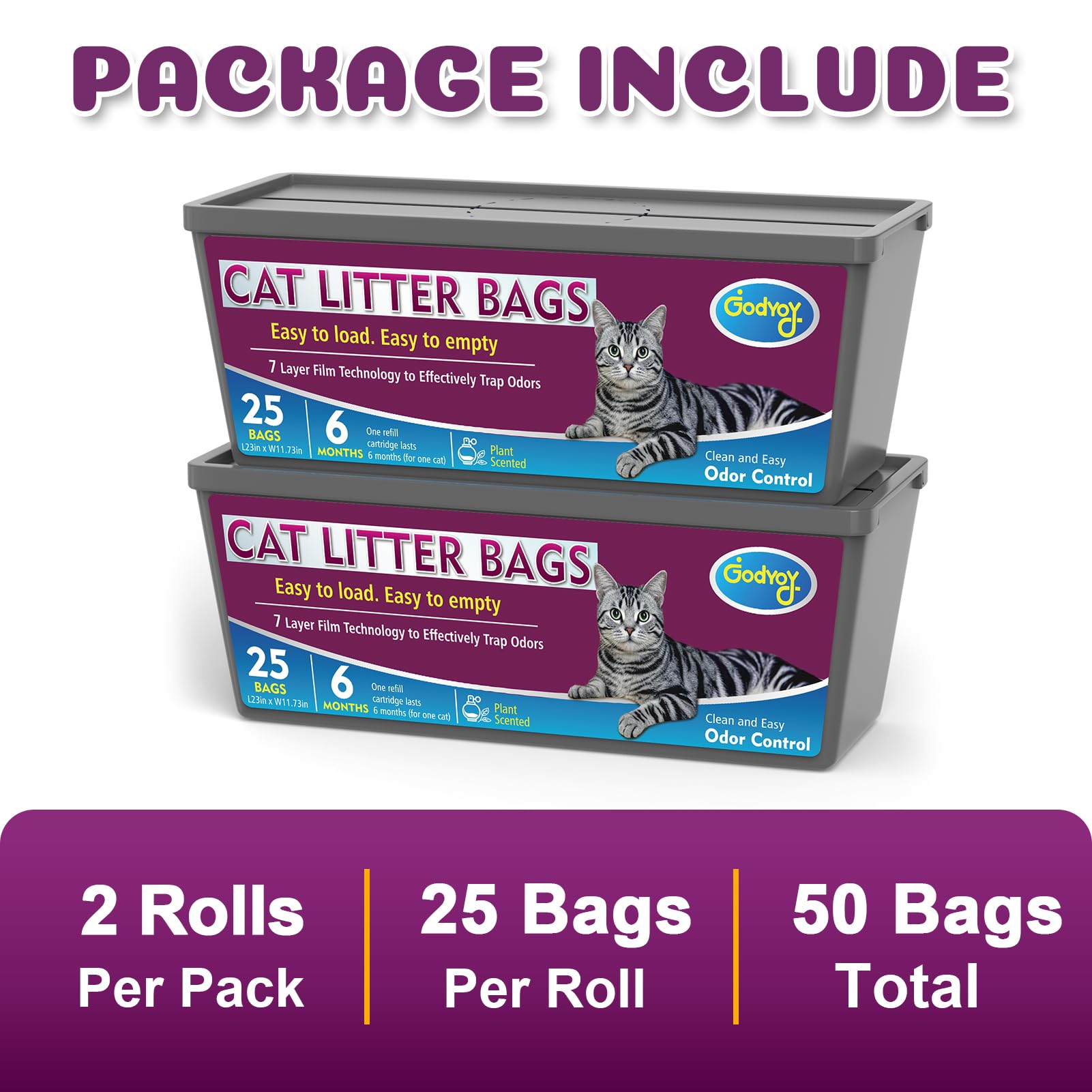 Godyoy easy-tear perforations enable quick, clean bag changes in seconds.