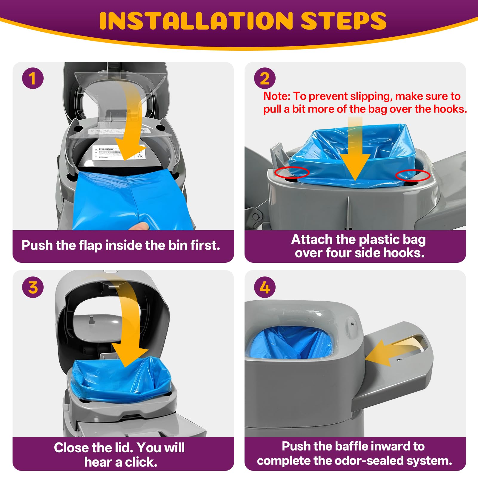 Godyoy extra-thick tear-resistant plastic prevents leaks during disposal.