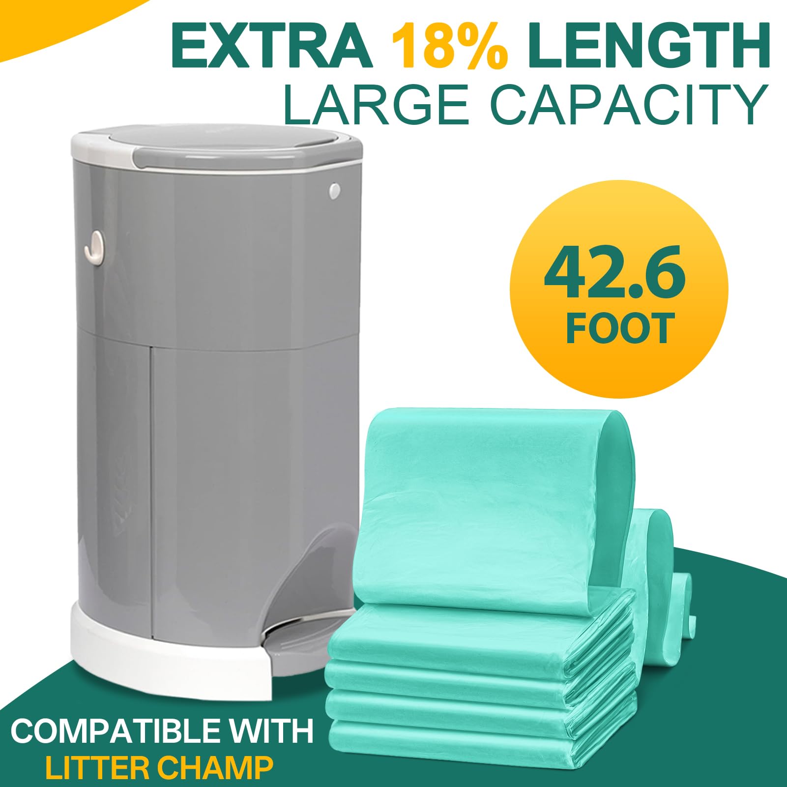 Godyoy odor-locking refill bags for Litter Champ odor control during dump