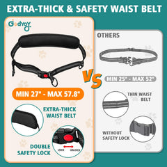 Godyoy padded handles on the double leash reduce arm strain during walks