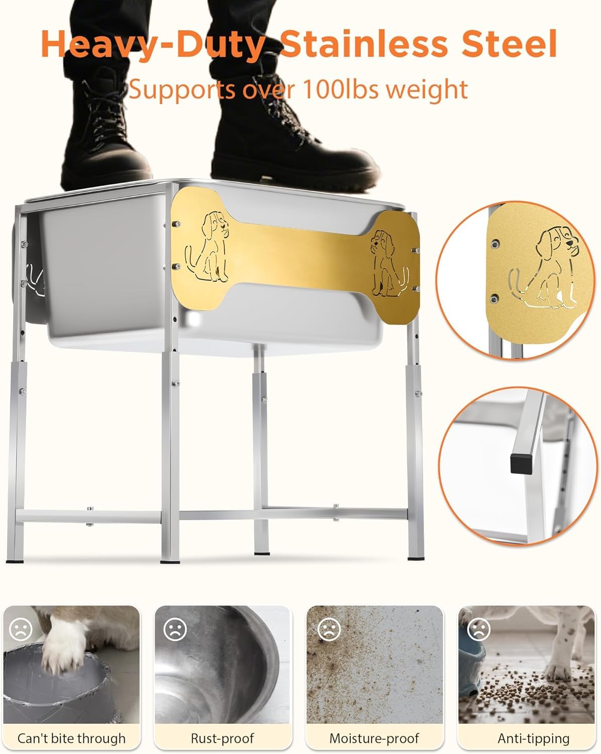 GOENDR anti-slip pads securing bowls on floors