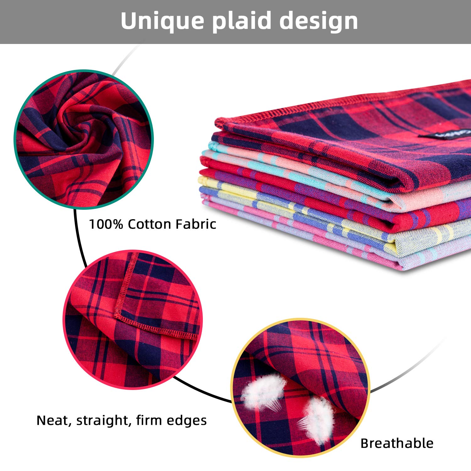 Gofshy XL orange plaid bandana for playful looks