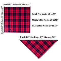 Gofshy XL red plaid bandana adds party-ready style