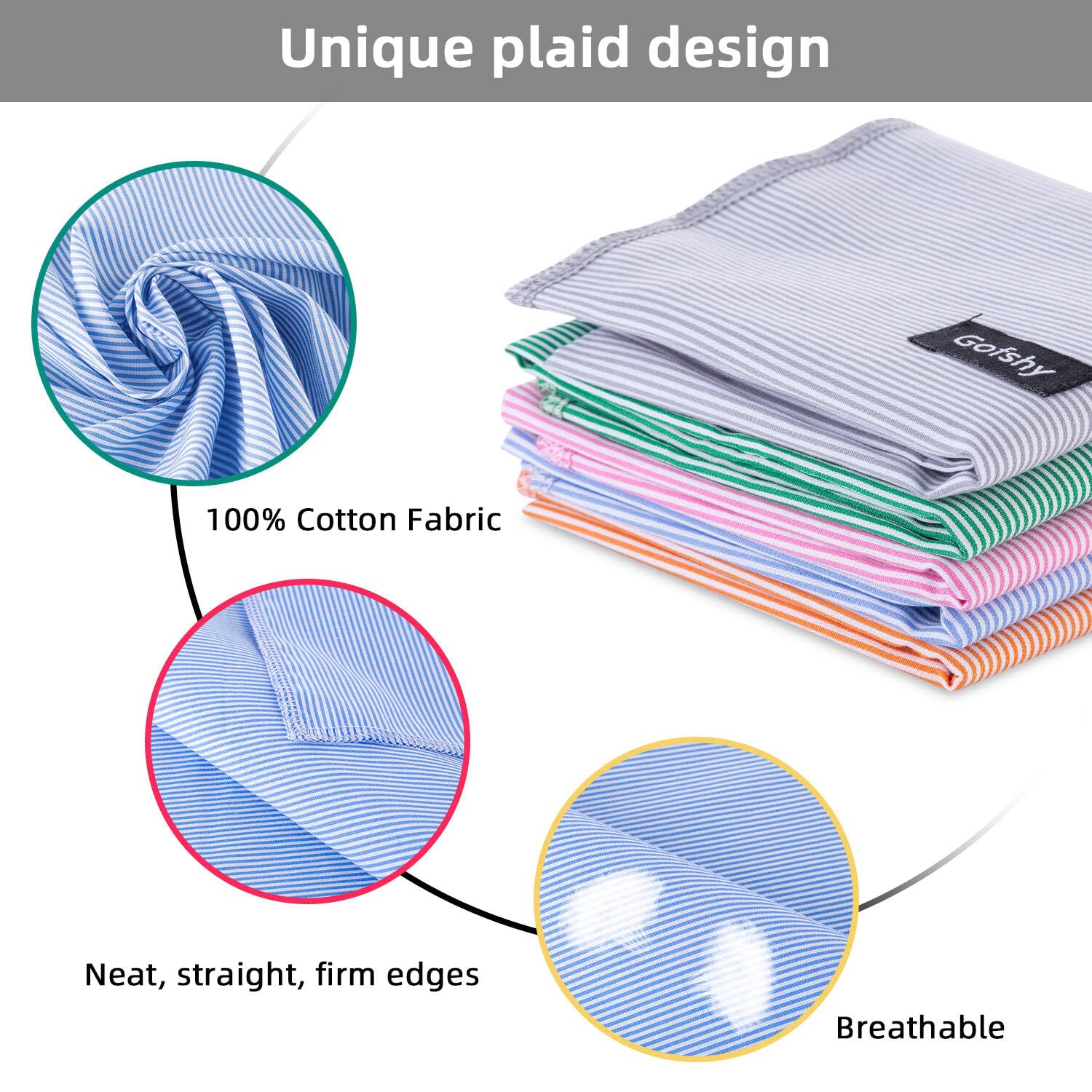 Gofshy pink pinstripe dog bandana, cute everyday look