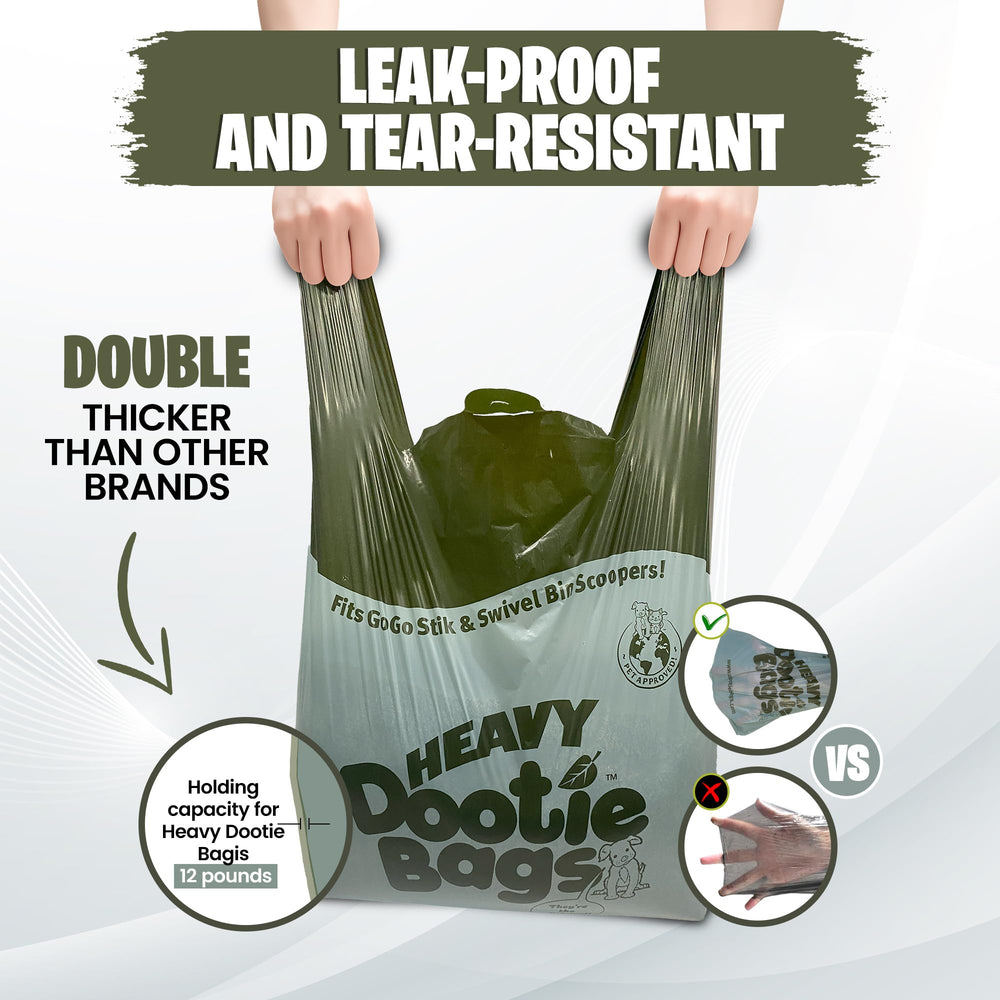 Gogo Stik 18x11x5-inch bags designed for large pet waste loads.
