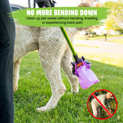 GoGo Stik Catch-N-Go bag-dispense system keeps waste away from hands.