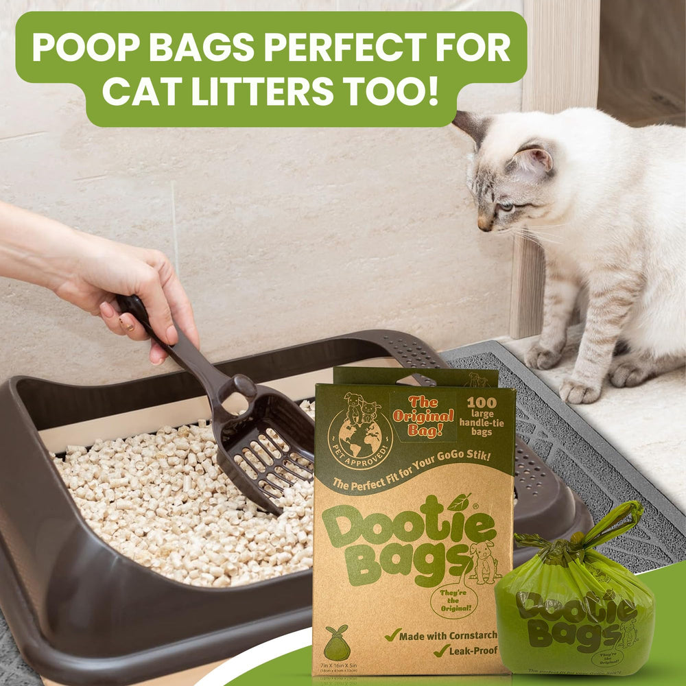 GoGo Stik dootie bag shown with XP Pro Scooper compatibility