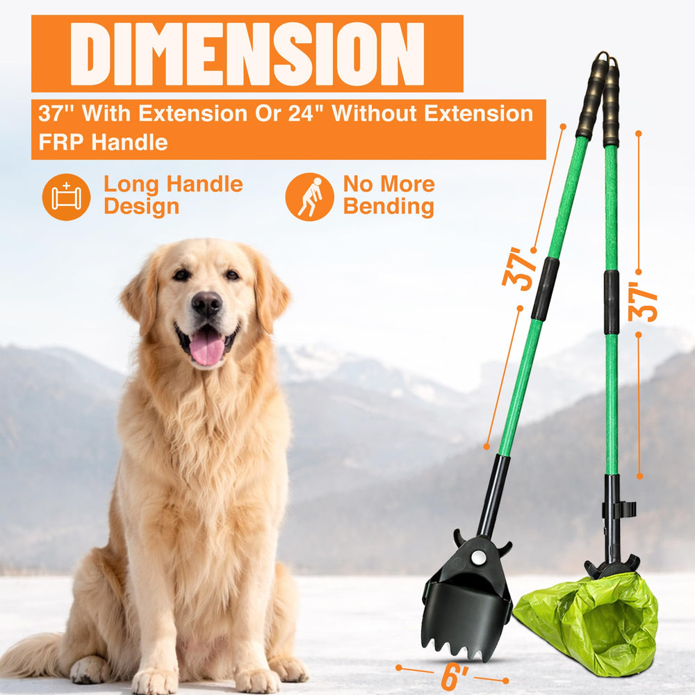Storage clip keeps cleanup gear organized during outdoor dog waste tasks.