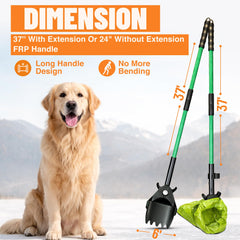 Storage clip keeps cleanup gear organized during outdoor dog waste tasks.