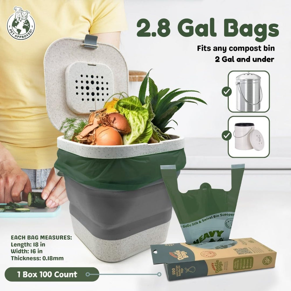 Gogo Stik swivel-bin bag design for versatile disposal.