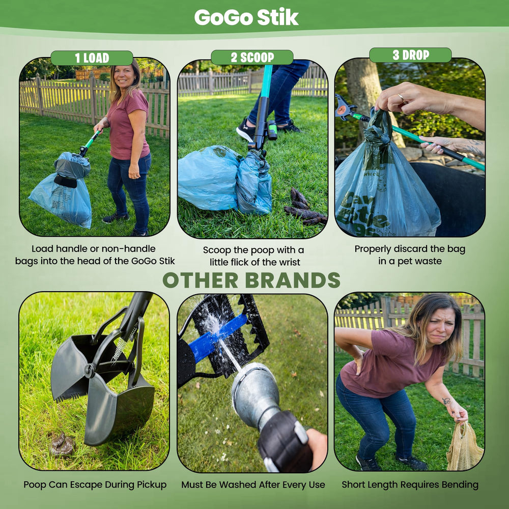 GoGo Stik XP includes 10 free heavy-duty bags for ongoing use.