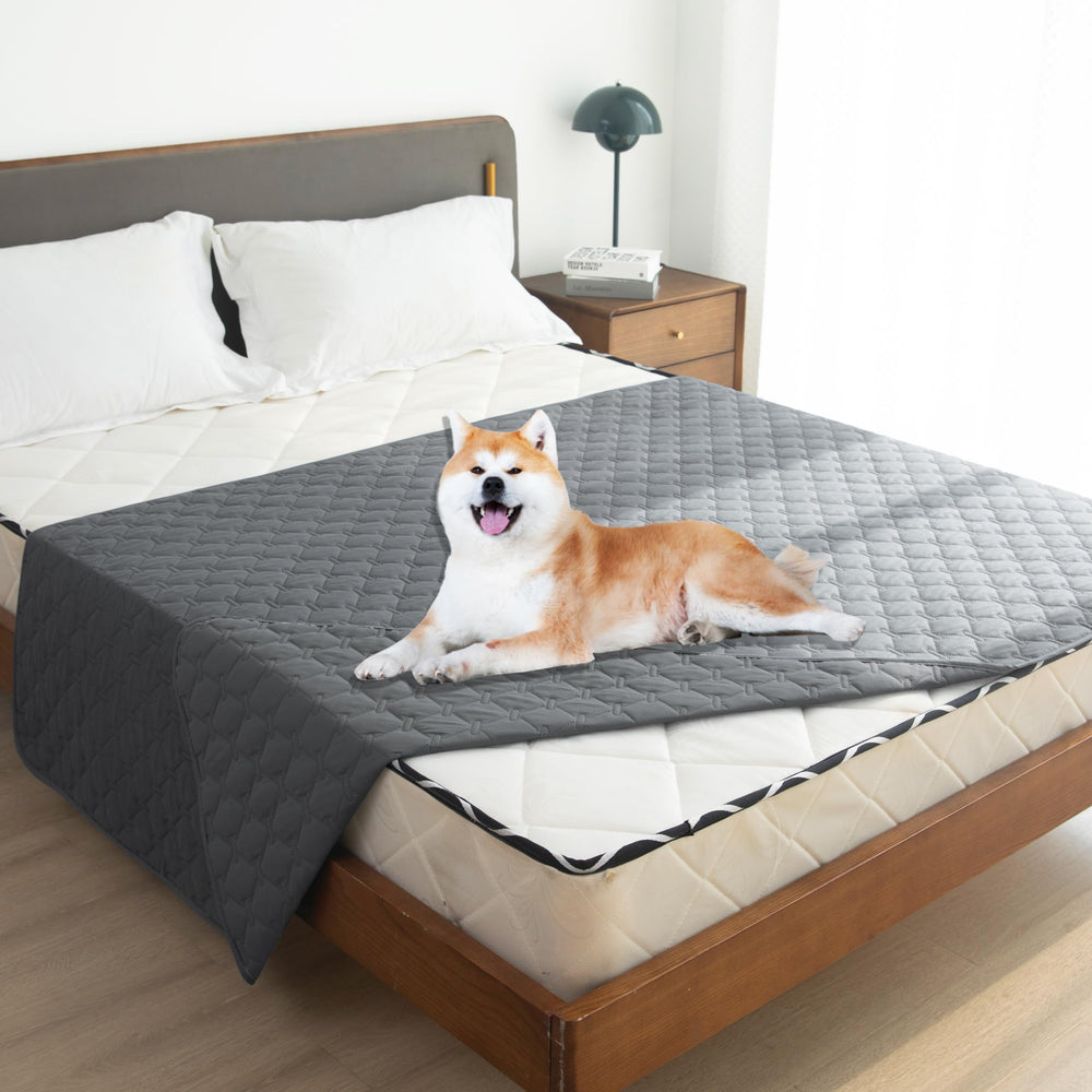Gogobunny dark grey reversible blanket showcases double color decor and stain hiding.