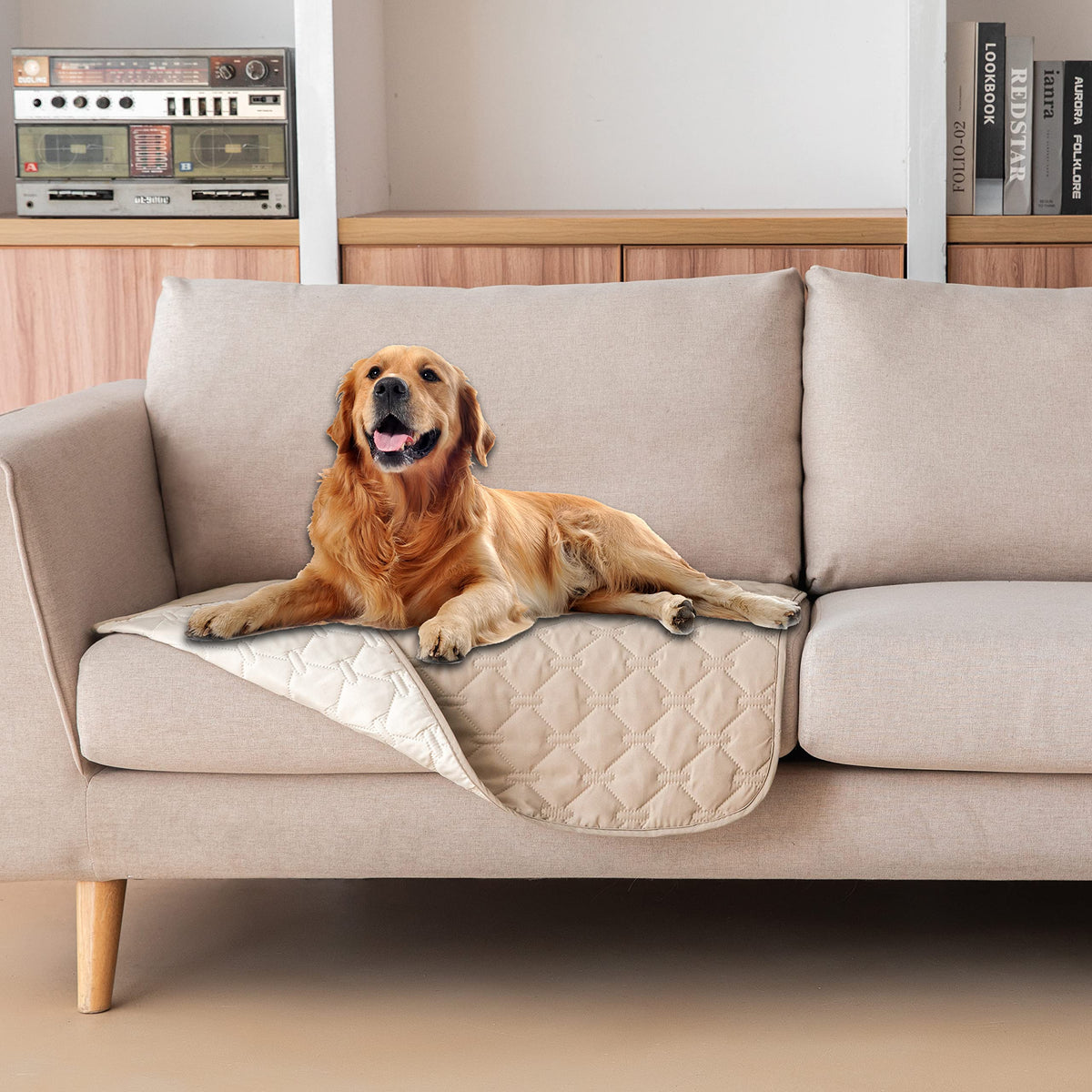 Gogobunny dog bed cover with waterproof double-layer protection for clean furniture.