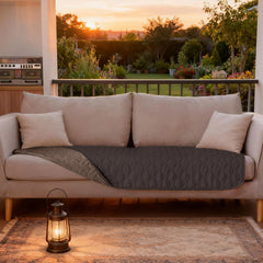 Gogobunny furniture protector blanket shields sofas from scratches and saliva.