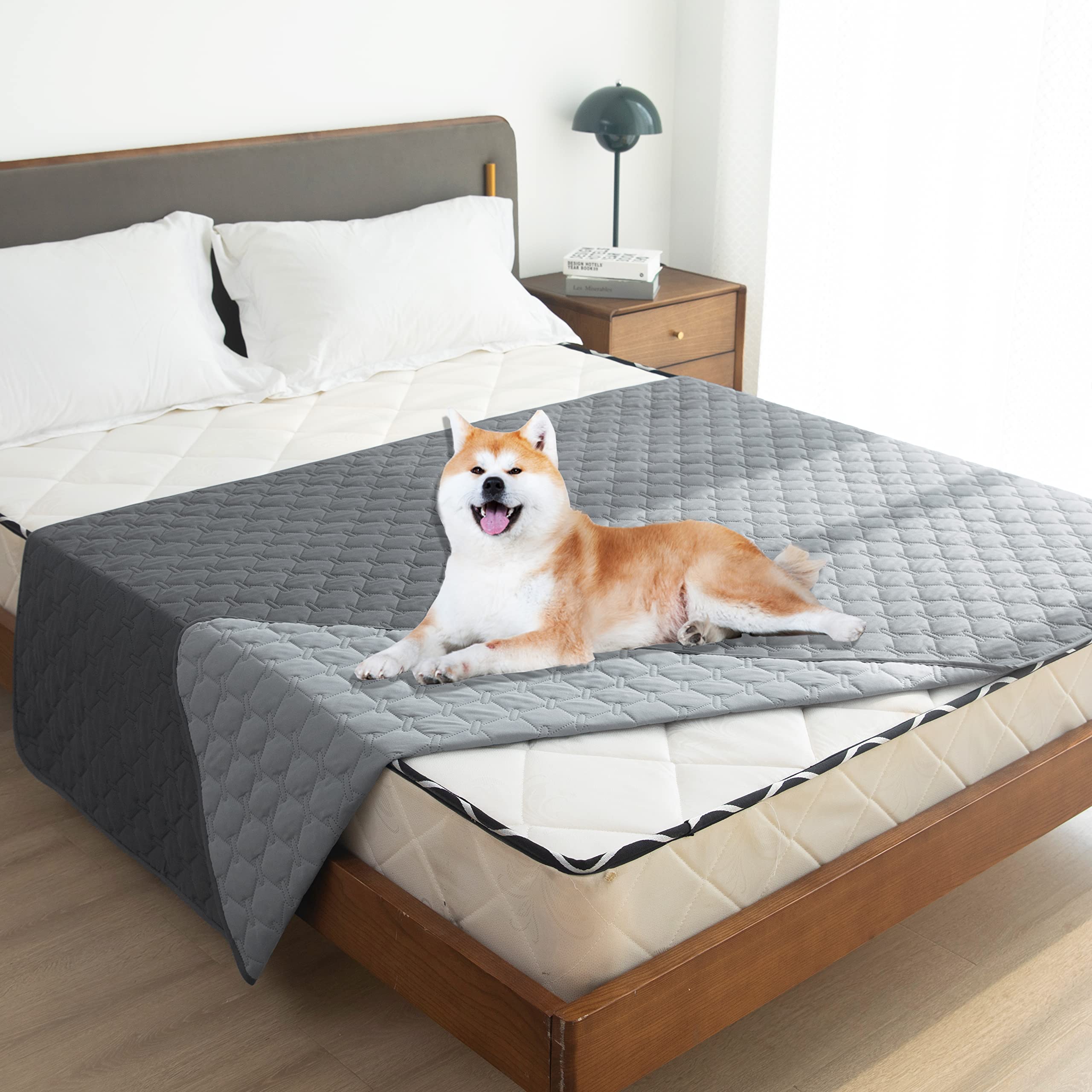 gogobunny sofa-protecting blanket grey shields furniture from scratches