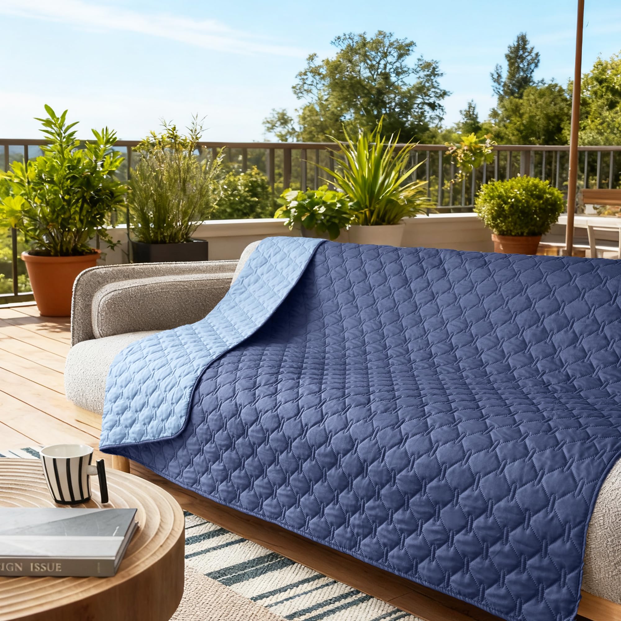 Gogobunny indoor-outdoor use blanket ideal for trips and picnics.