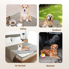 Gogobunny plaid design dog blanket adds elegant style while guarding furniture.