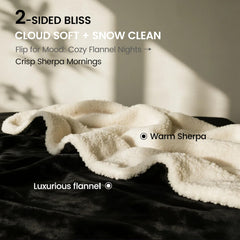 Gogobunny reversible sherpa fleece blanket offers plush warmth on every side.