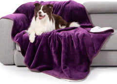 gogobunny waterproof bed blanket dark purple shields beds from spills and stains