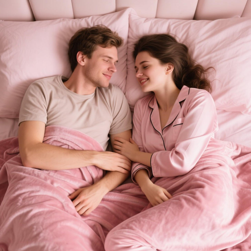 Gogobunny pink blanket used on bed and car seat shows versatility.