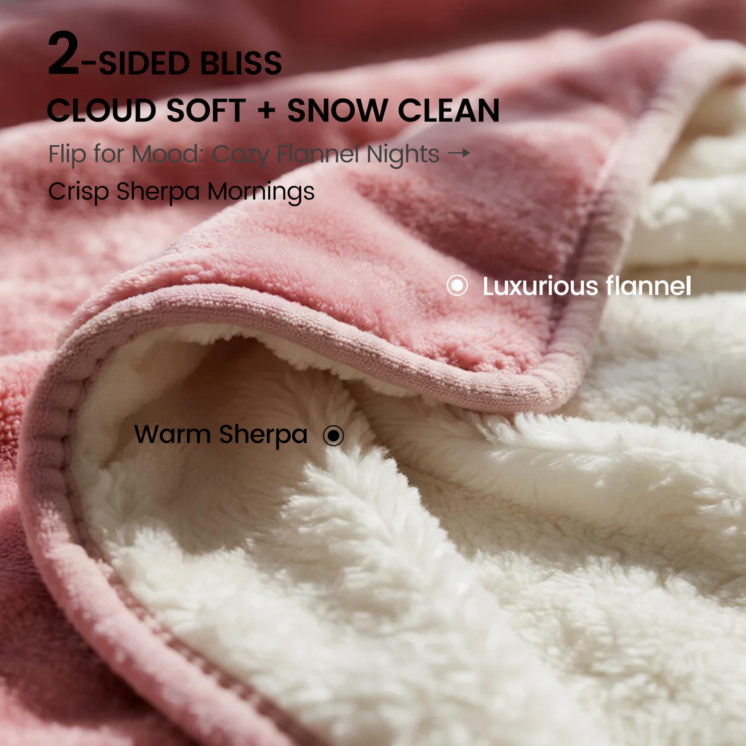 Gogobunny pink blanket waterproof barrier close-up highlights leak protection.