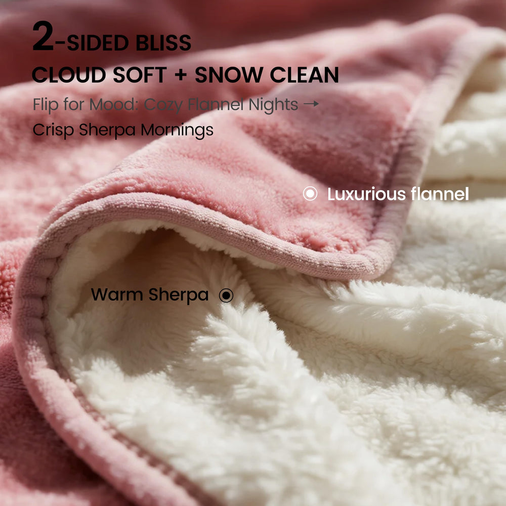 Gogobunny pink blanket waterproof barrier close-up highlights leak protection.