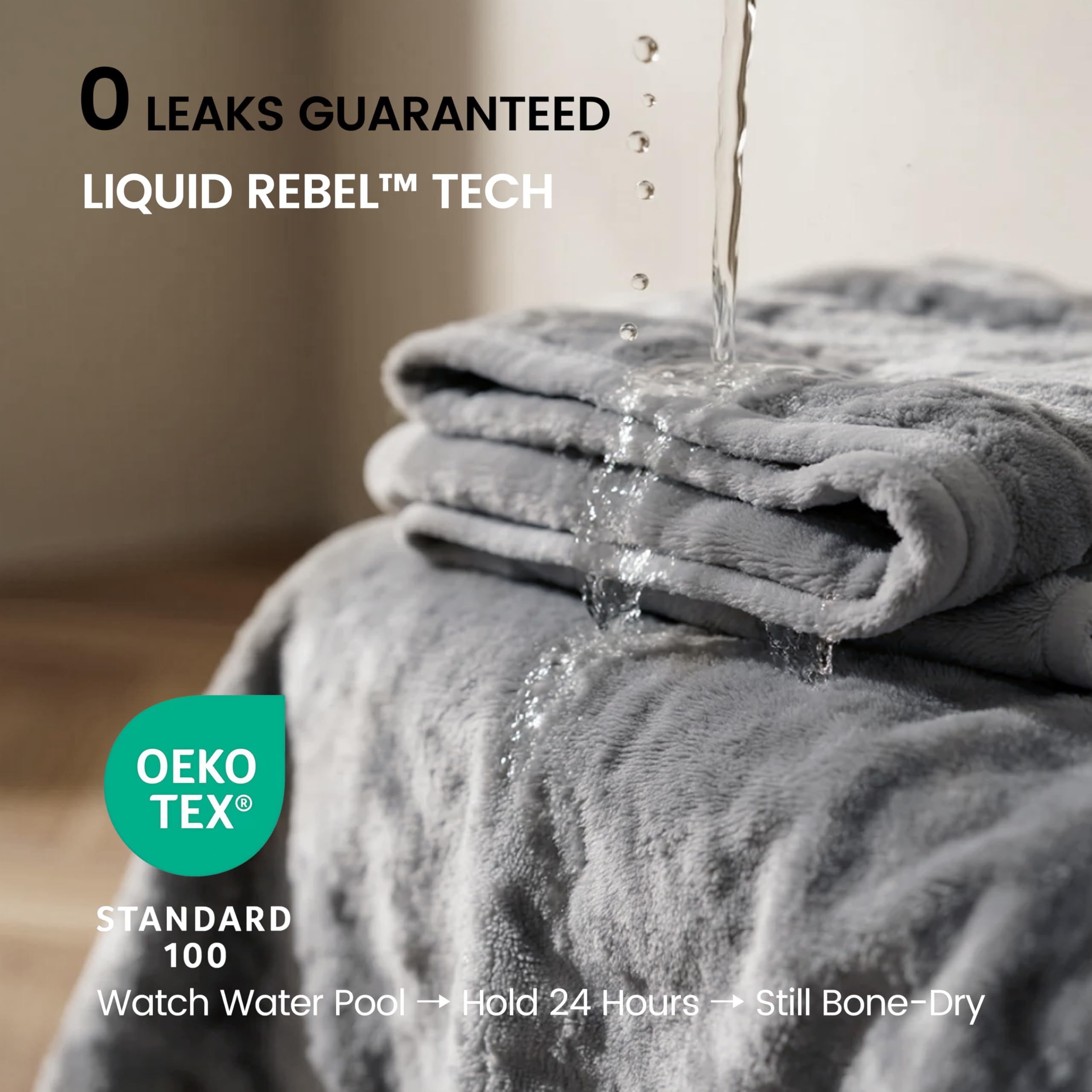 Gogobunny waterproof blanket for couch protection guards furniture from spills and fur.