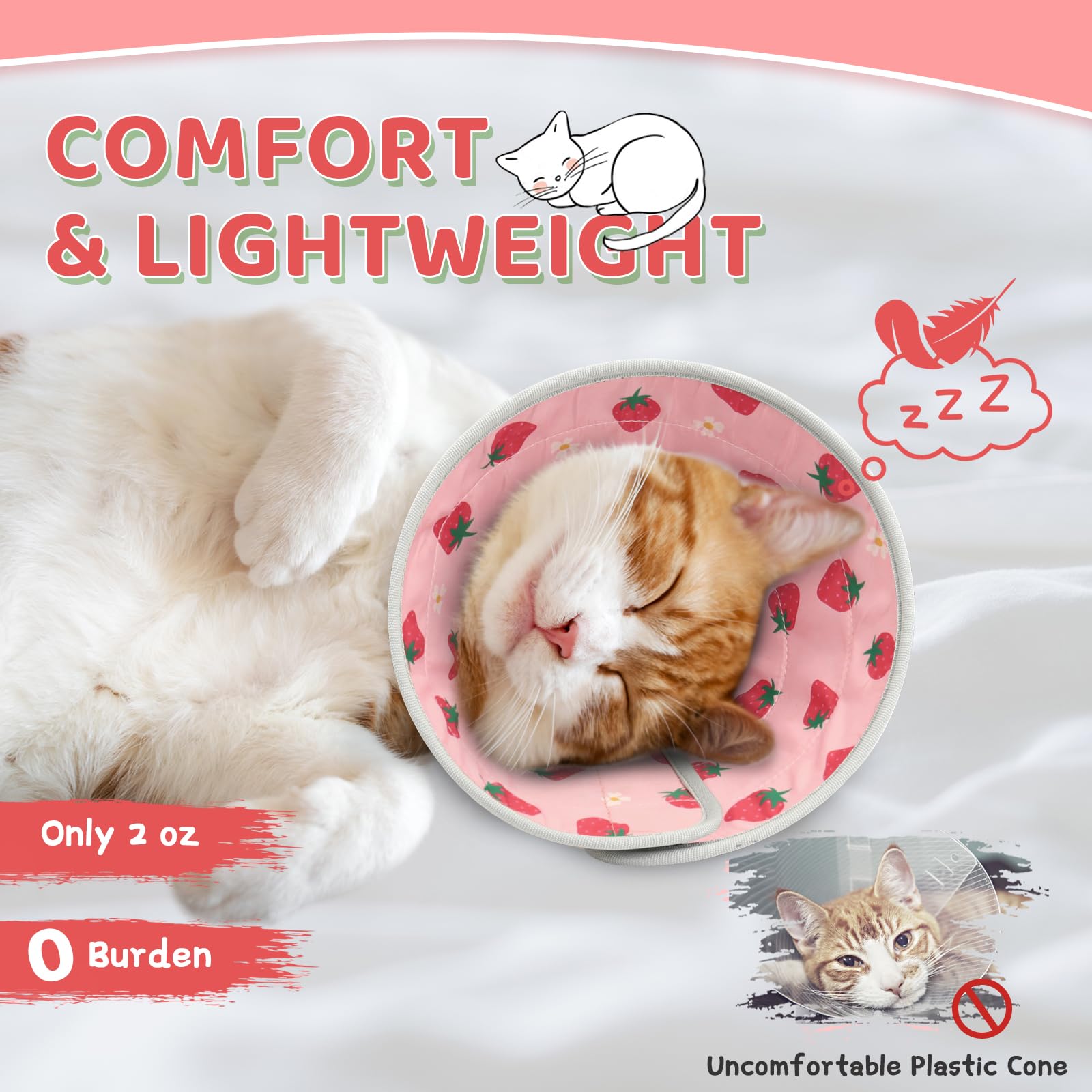 GoGoPaw cat cone foldable design for easy storage and flexible wear.