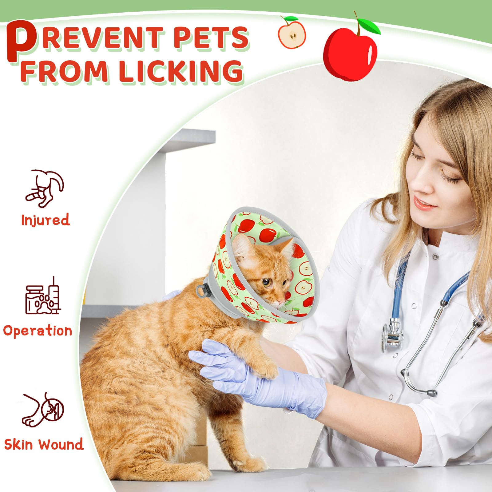 GoGoPaw lemon pattern cone suitable for kittens and cats
