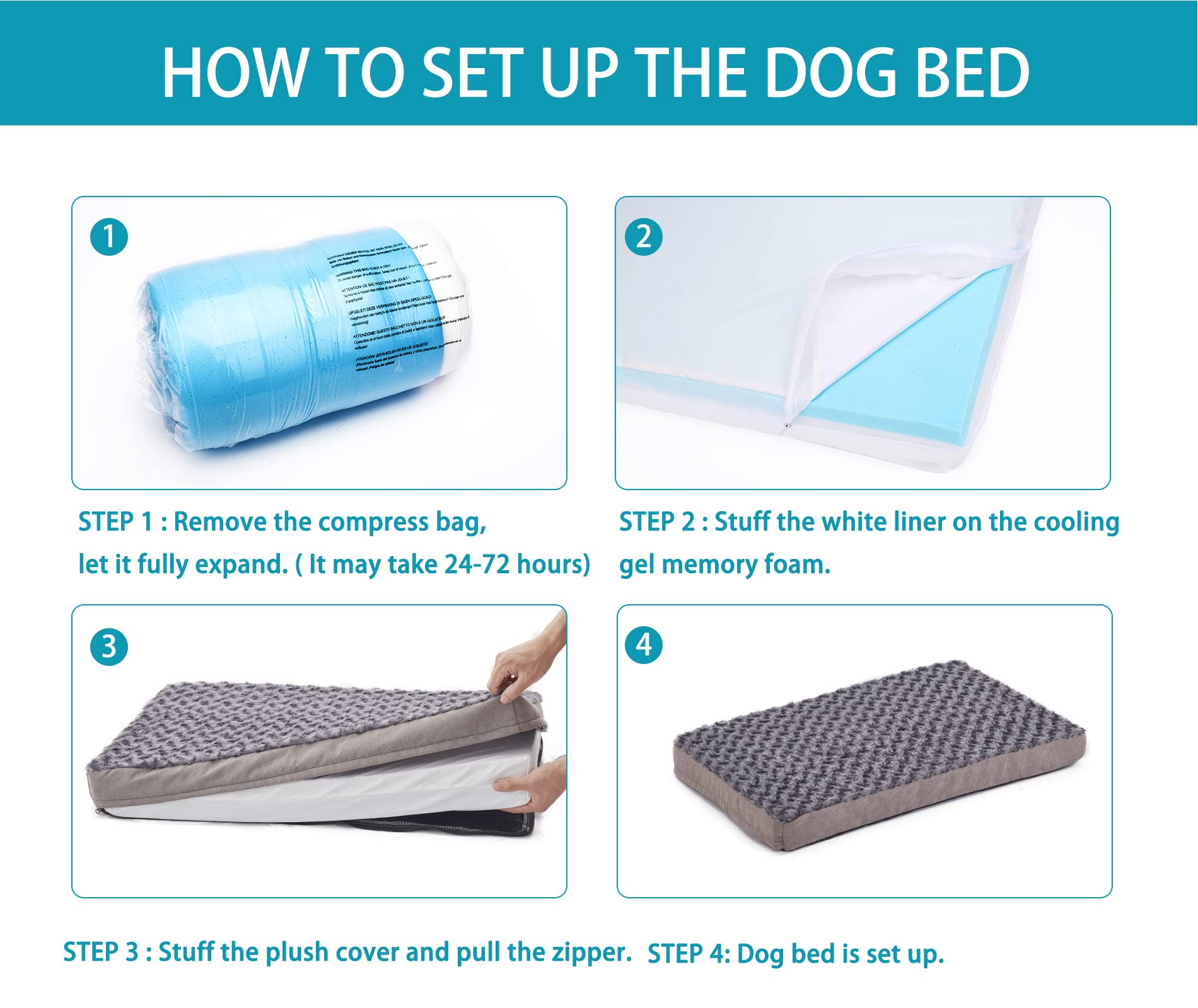 Gohoo Pet bamboo charcoal foam detail emphasizes durability and temperature regulation