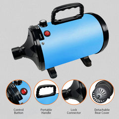 GOLADA dog dryer four-nozzle set for targeted drying and styling.