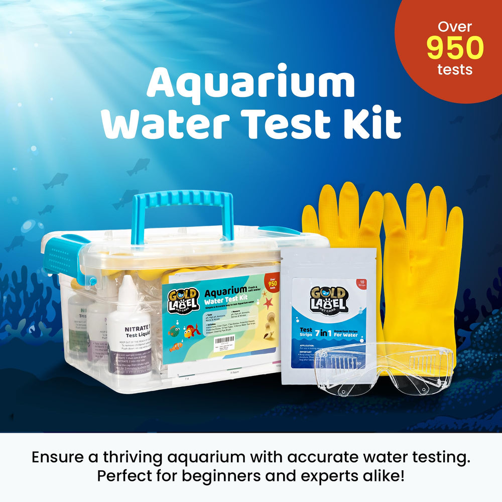 GOLD LABEL PET CARE Freshwater Master Test Kit ammonia test bottle for safe tank monitoring