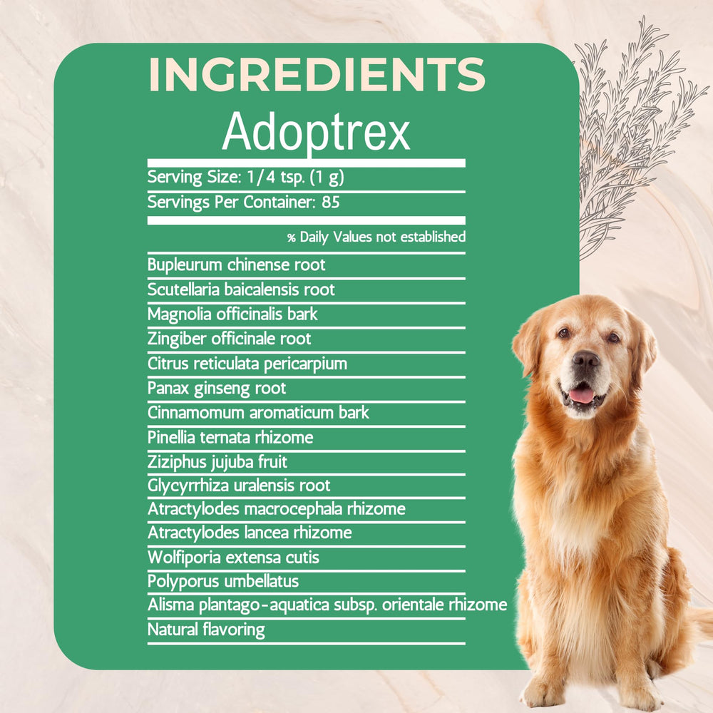 Gold Standard Herbs Adoptrex powder-dispense scoop for precise dosing