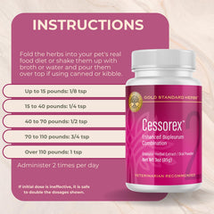 Cessorex label close-up, signaling all-natural Chinese herbs crafted for holistic skin comfort.