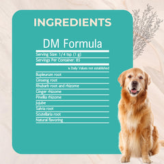 Gold Standard Herbs DM Formula mixed into meals supports convenient administration