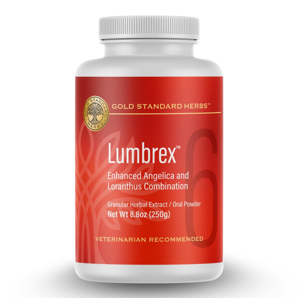Gold Standard Herbs Lumbrex packaging for easy daily dosing to support mobility.