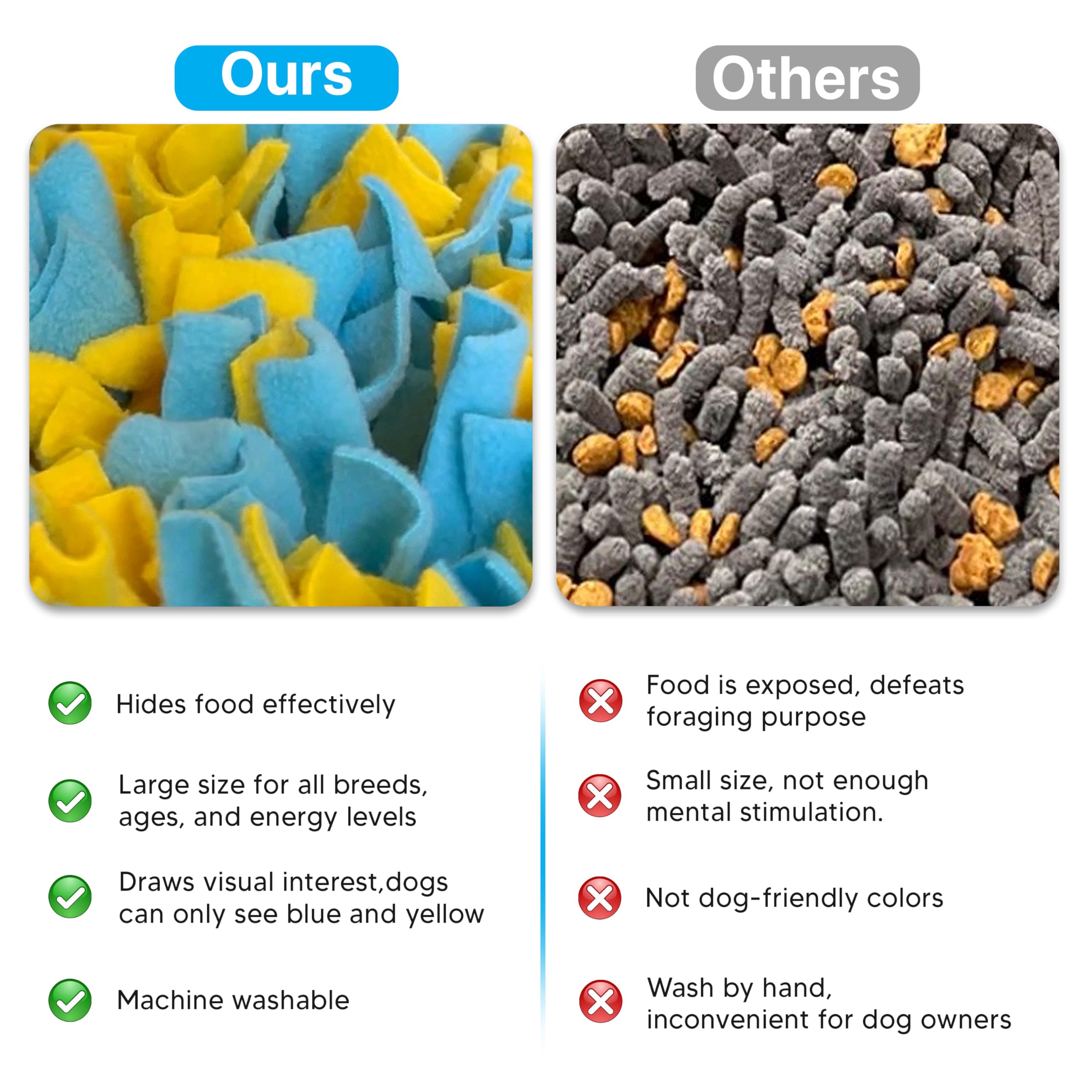 Golden Pup Enrichment Snuffle Mat during mealtime for slow feeding.