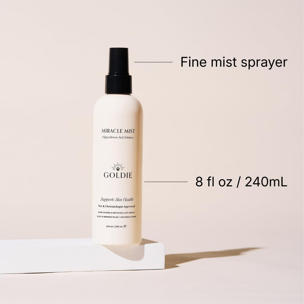 Goldie Dog Essentials Miracle Mist USA-made label signals quality
