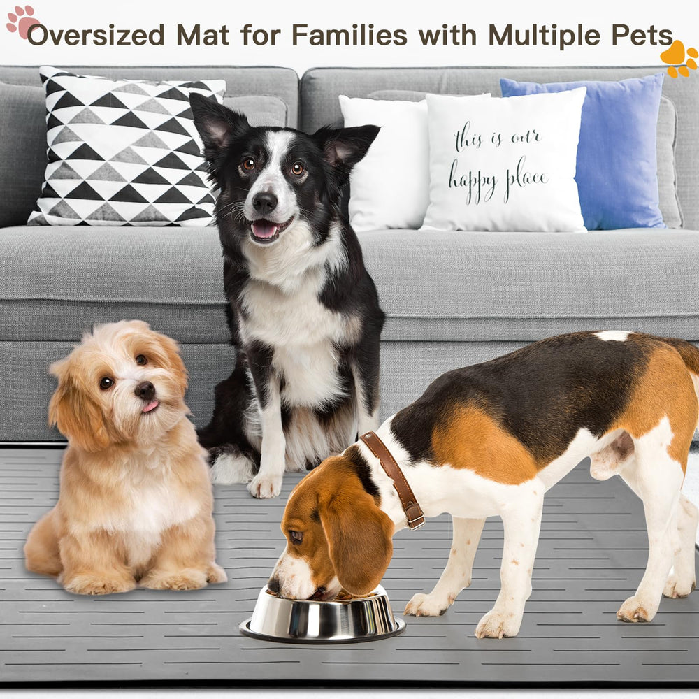Goldleaf anti-slip raised-edge mat keeps bowls steady on slippery floors