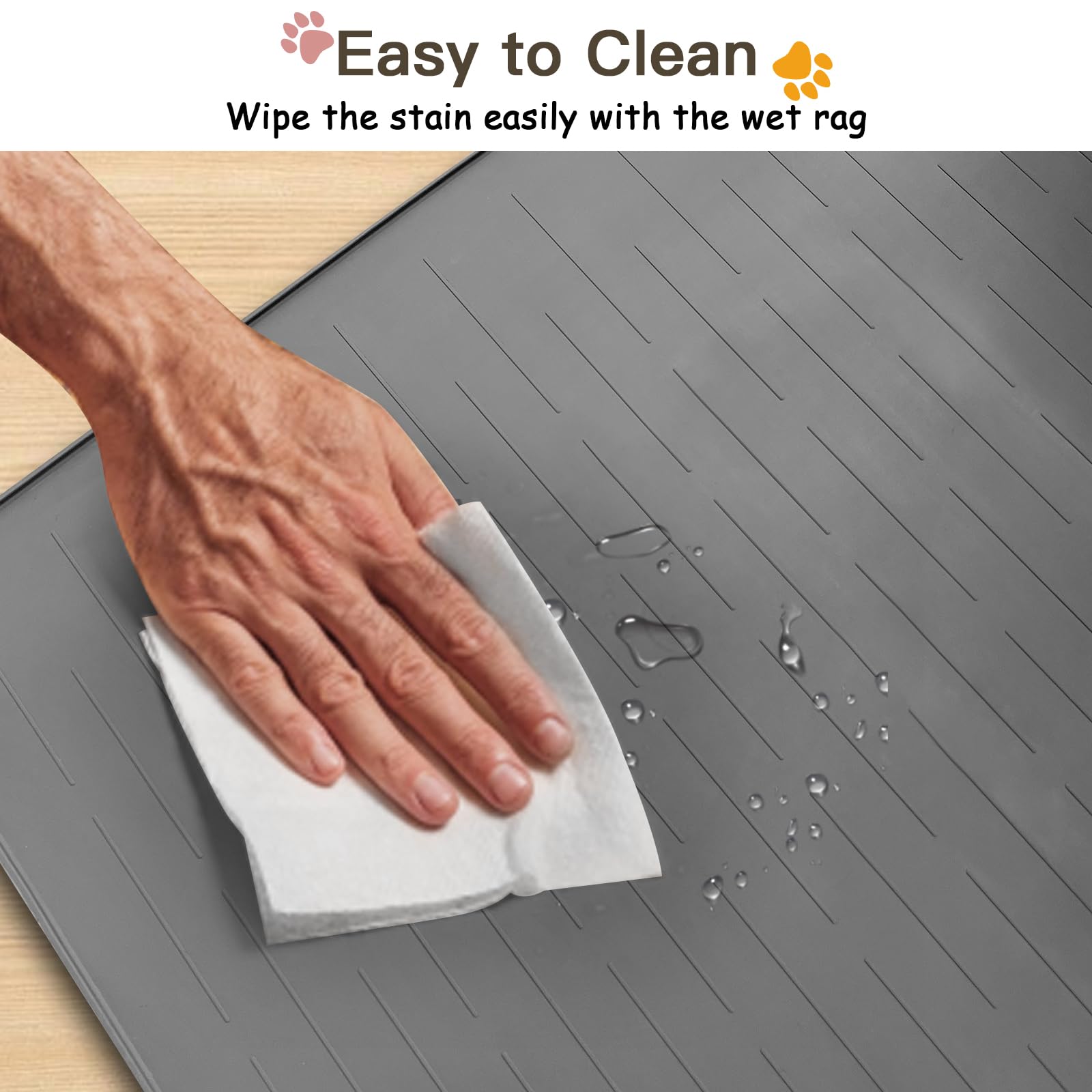 Goldleaf easy-clean waterproof mat wipes clean or rinses away spills