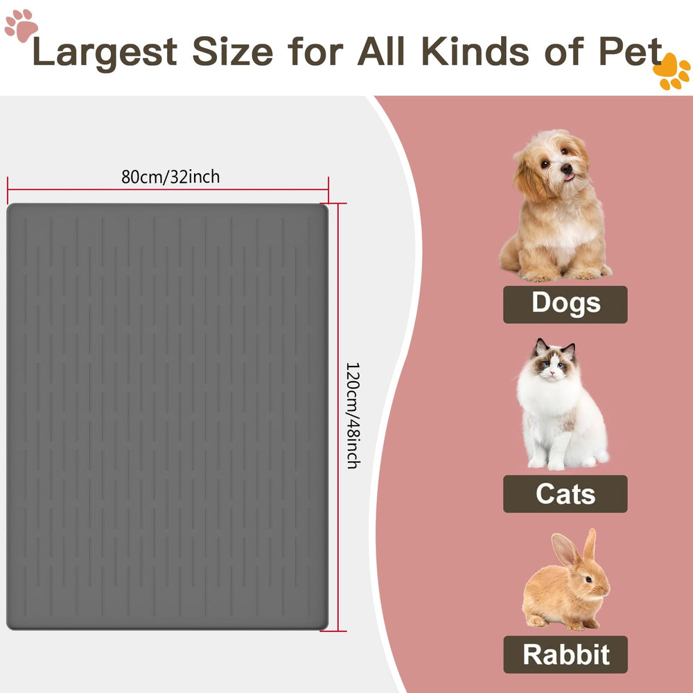 Goldleaf silicone dog and cat feeding mat makes cleanup quick after meals