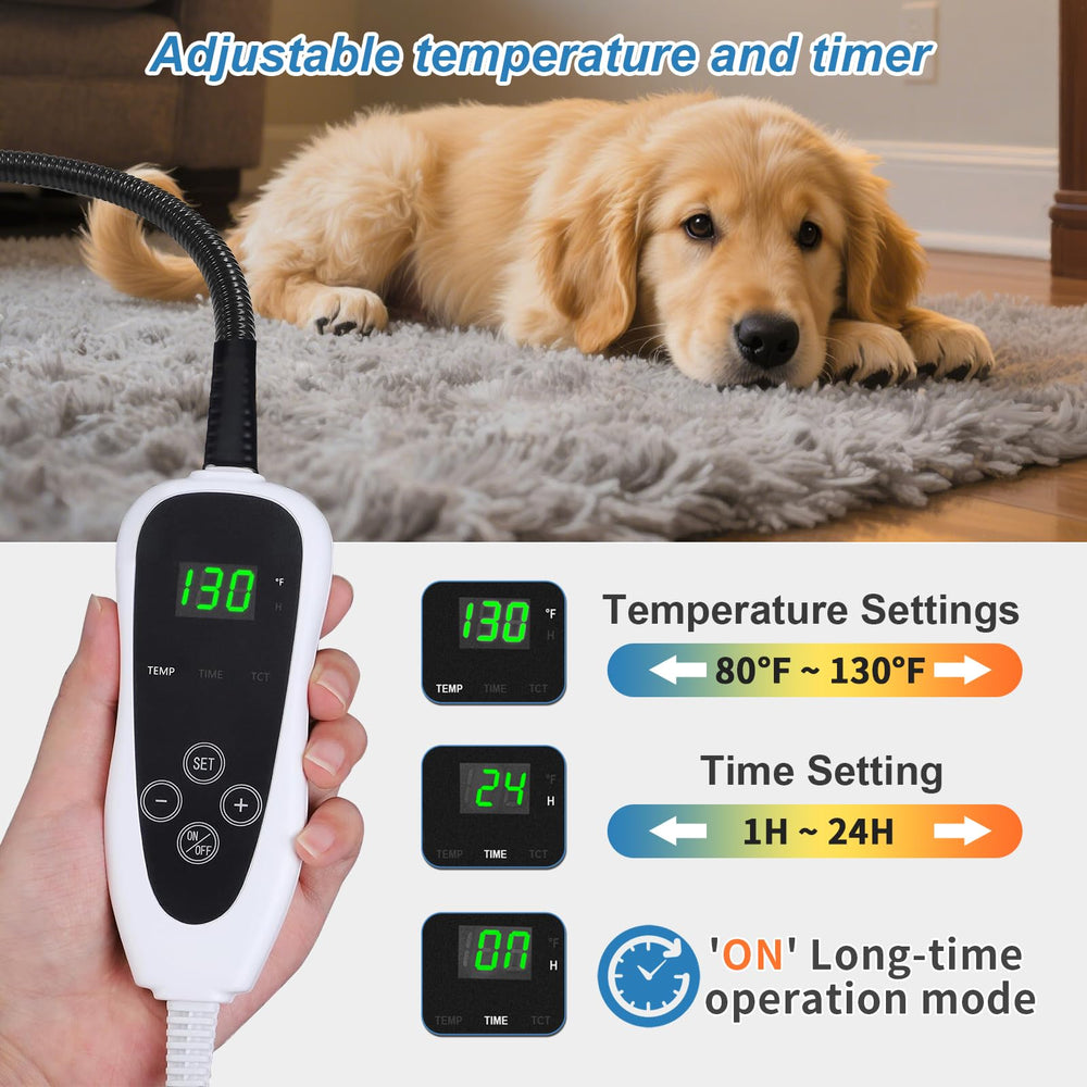 GOLOPET heating pad power cable with protective tube.