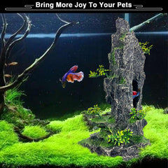 GOLOMOZ resin rock cave decor for large tanks, safe in salt and freshwater.