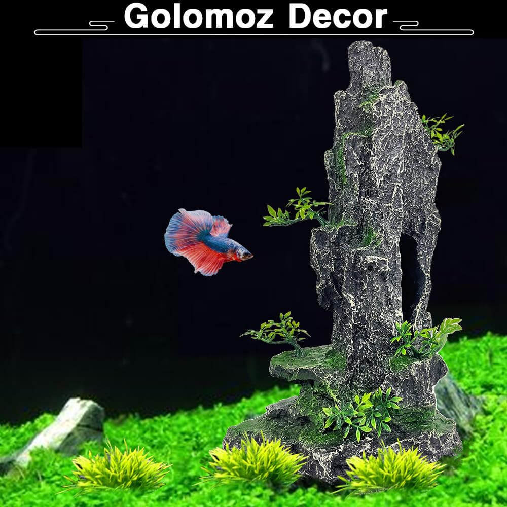 GOLOMOZ oversized 14-inch ornament fits large tanks and terrariums.